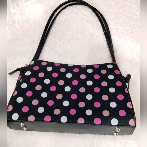 Kate Spade Black and Pink White Polka Dot Bag - Picture 3 of 5
